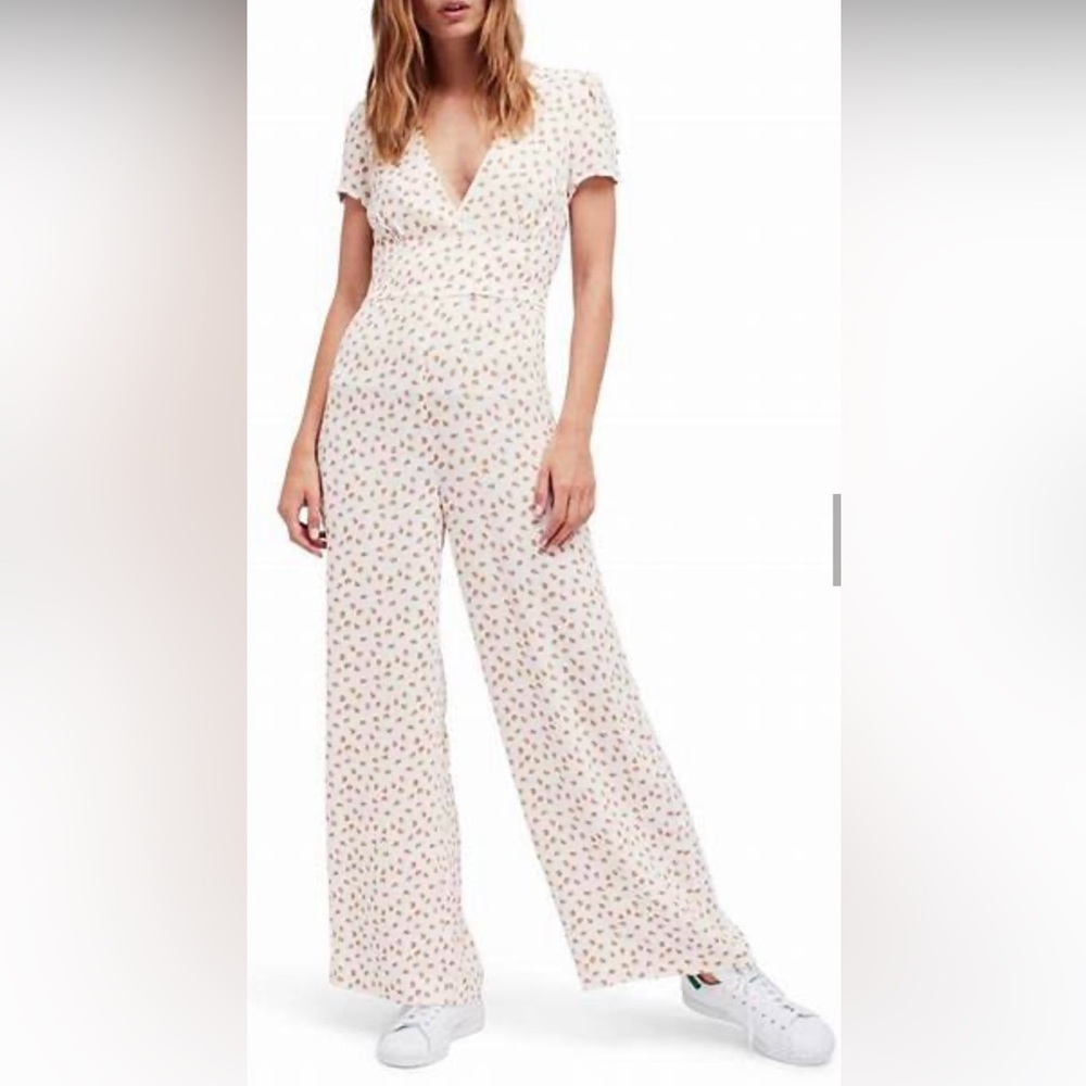Free People Mia floral jumpsuit nwt